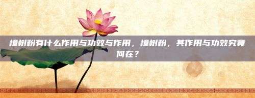 樟树粉有什么作用与功效与作用，樟树粉，其作用与功效究竟何在？