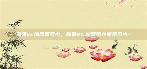 鲜果vc加盟费多少，鲜果VC加盟费究竟是多少？