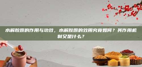水解胶原的作用与功效，水解胶原的效用究竟如何？其作用机制又是什么？