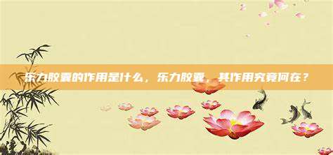 乐力胶囊的作用是什么，乐力胶囊，其作用究竟何在？