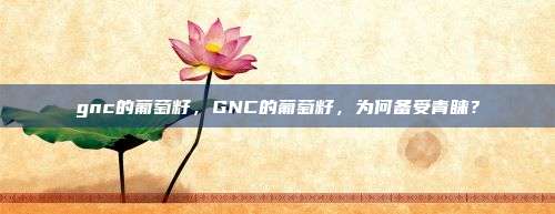 gnc的葡萄籽，GNC的葡萄籽，为何备受青睐？