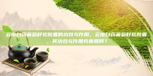 云南白药葡萄籽软胶囊的功效与作用，云南白药葡萄籽软胶囊，其功效与作用究竟如何？