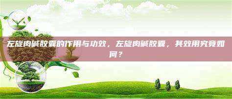 左旋肉碱胶囊的作用与功效，左旋肉碱胶囊，其效用究竟如何？